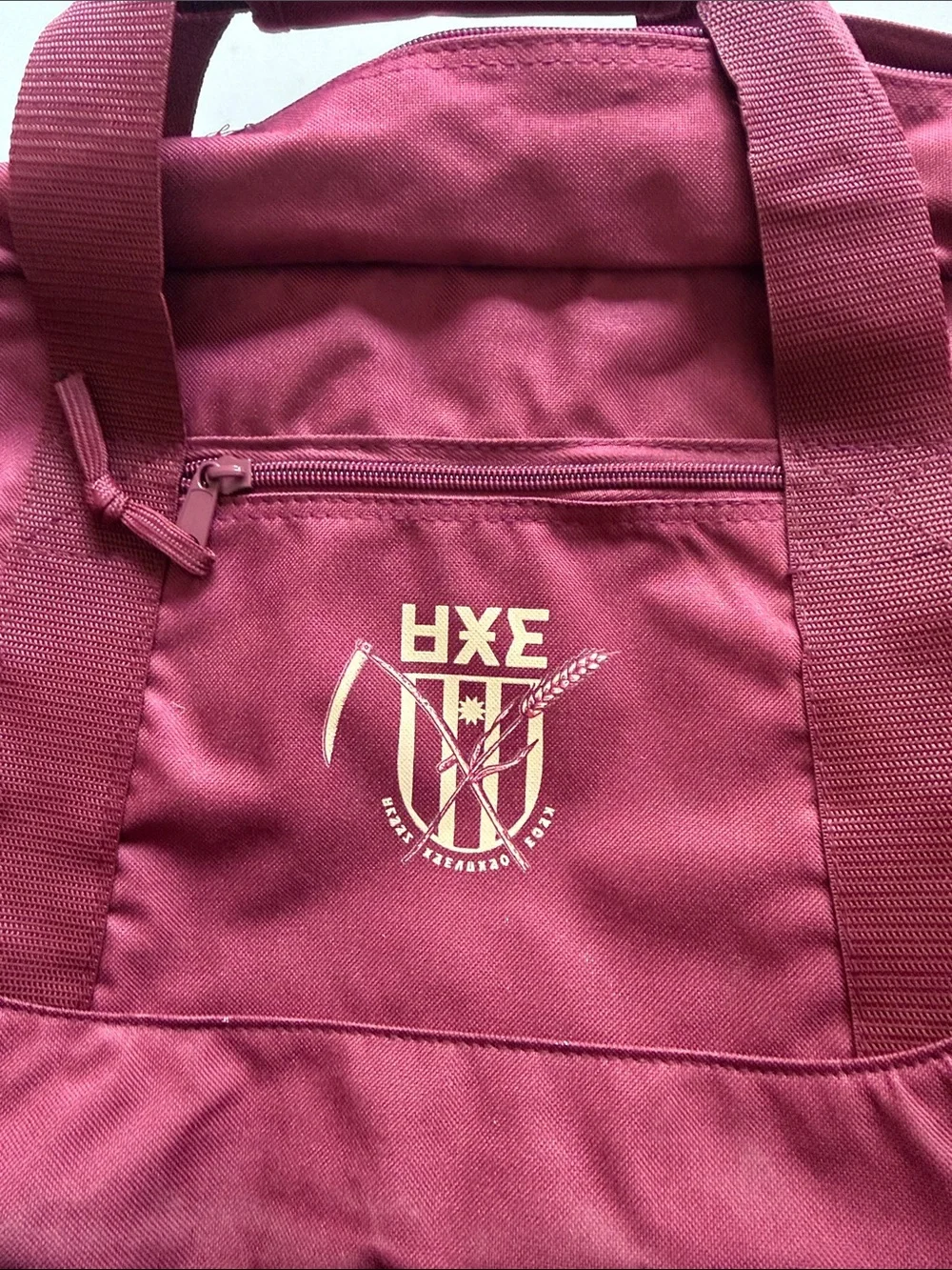 My Chemical romance KCR Maroon  Duffel Bag with DEER and wheat shirld Emblem